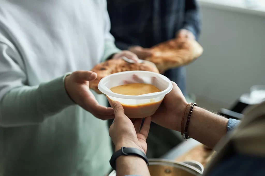 serving food to those in need