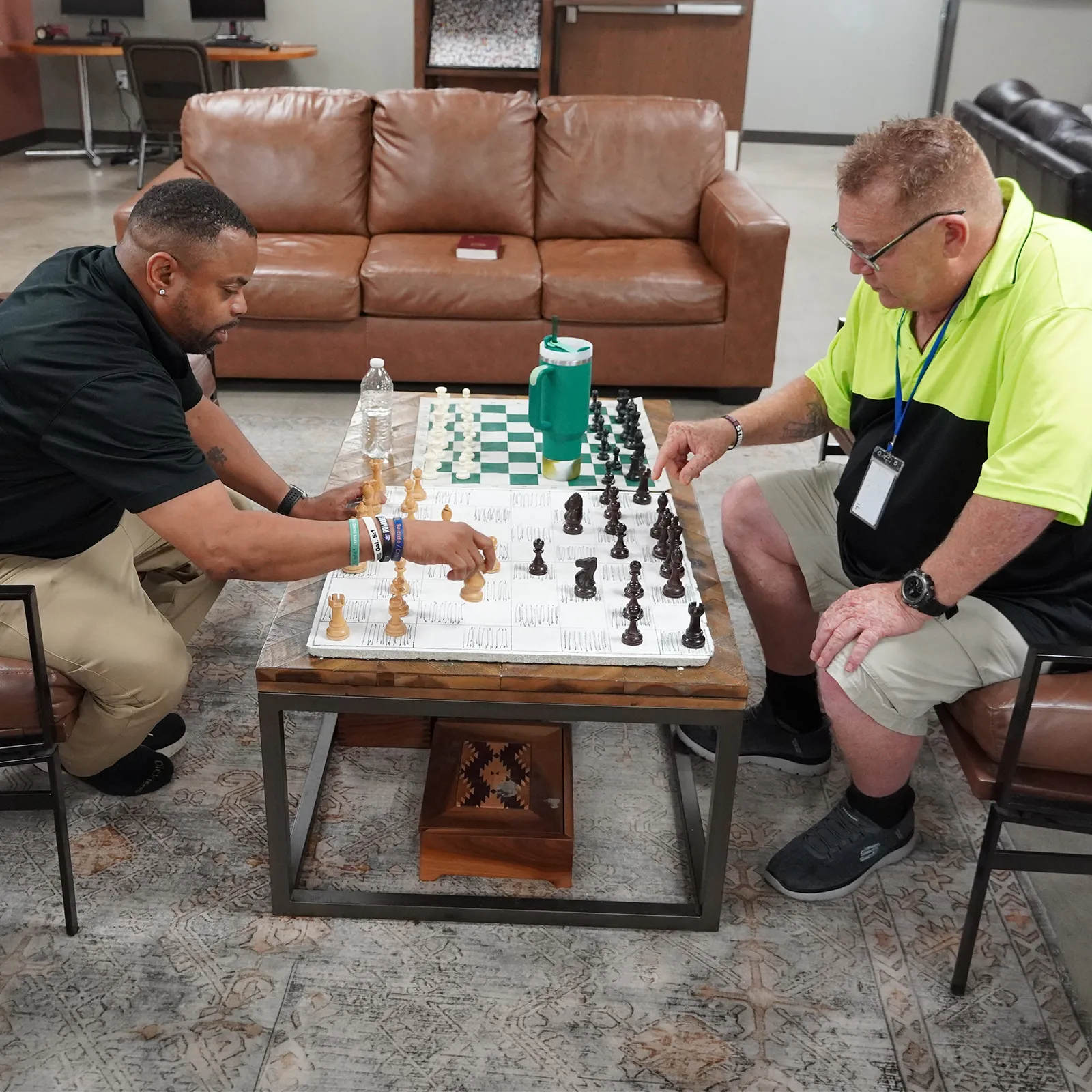 men playing chess at urm wichita